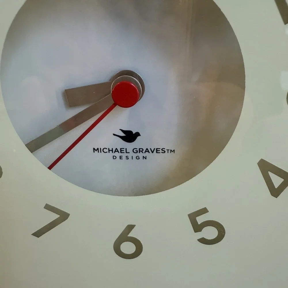 Michael Graves Celadon Glass Mantel‎ Clock Postmodern Y2K  MCM Arched